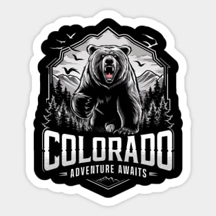 Colorado Adventure Awaits Mountain Nature Outdoors Retro Sticker